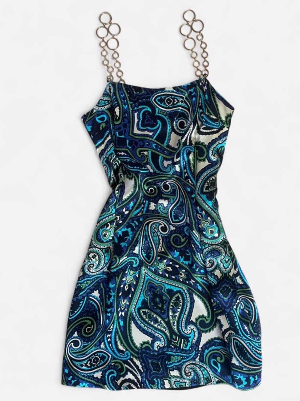 NWT INC International Concepts 100% Silk Royal Paisley Mini Dress 10